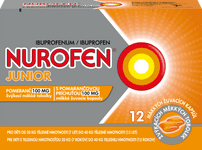 NUROFEN Junior Pomaranč 100 mg x 12 žuvacích mäkkých kapsúl
