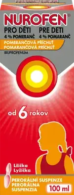 Nurofen pro děti pomeranč 40 mg/ml, suspenze 100 ml